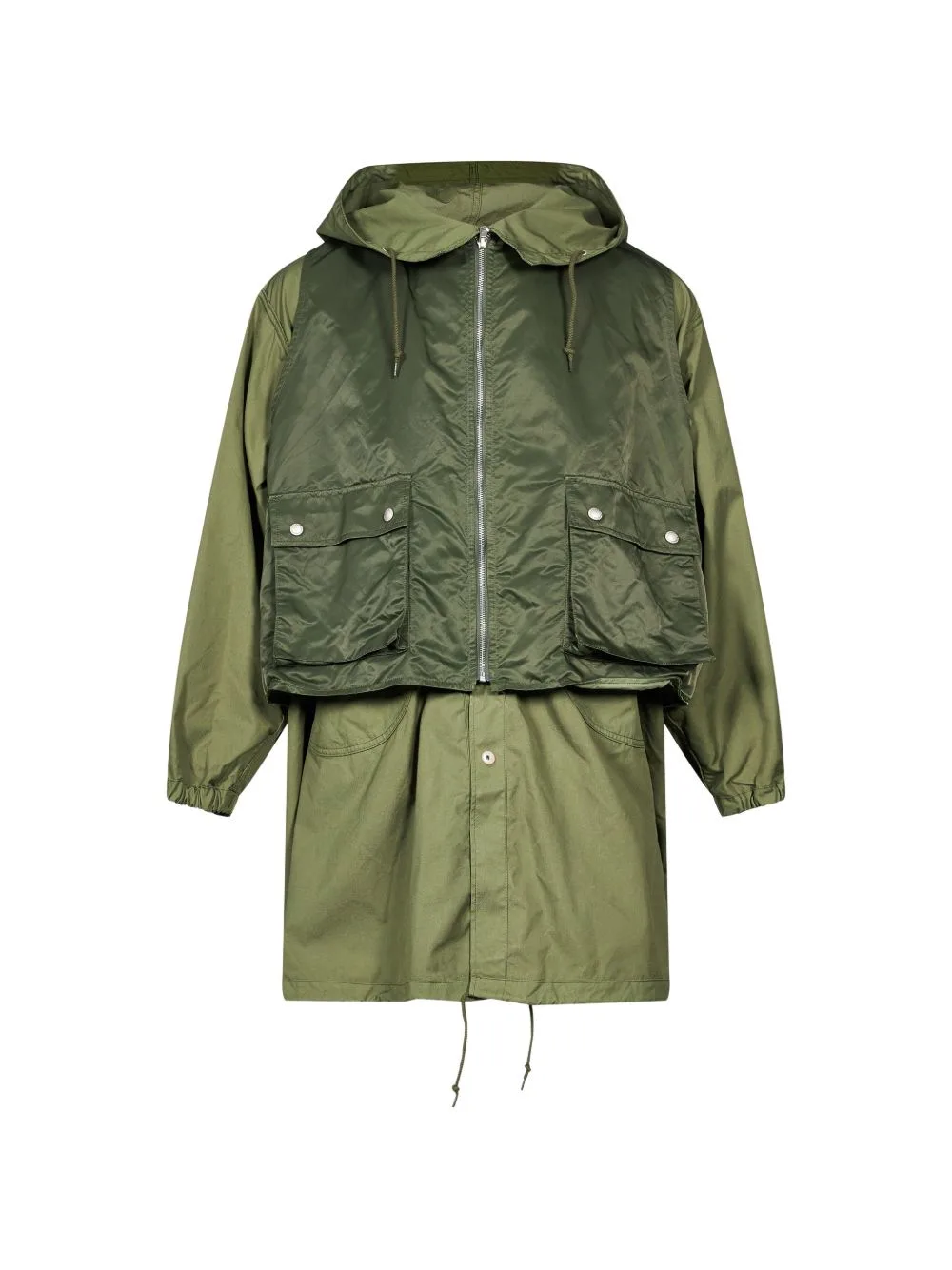 Layered-Design Hooded Coat by Comme des Garçons Homme