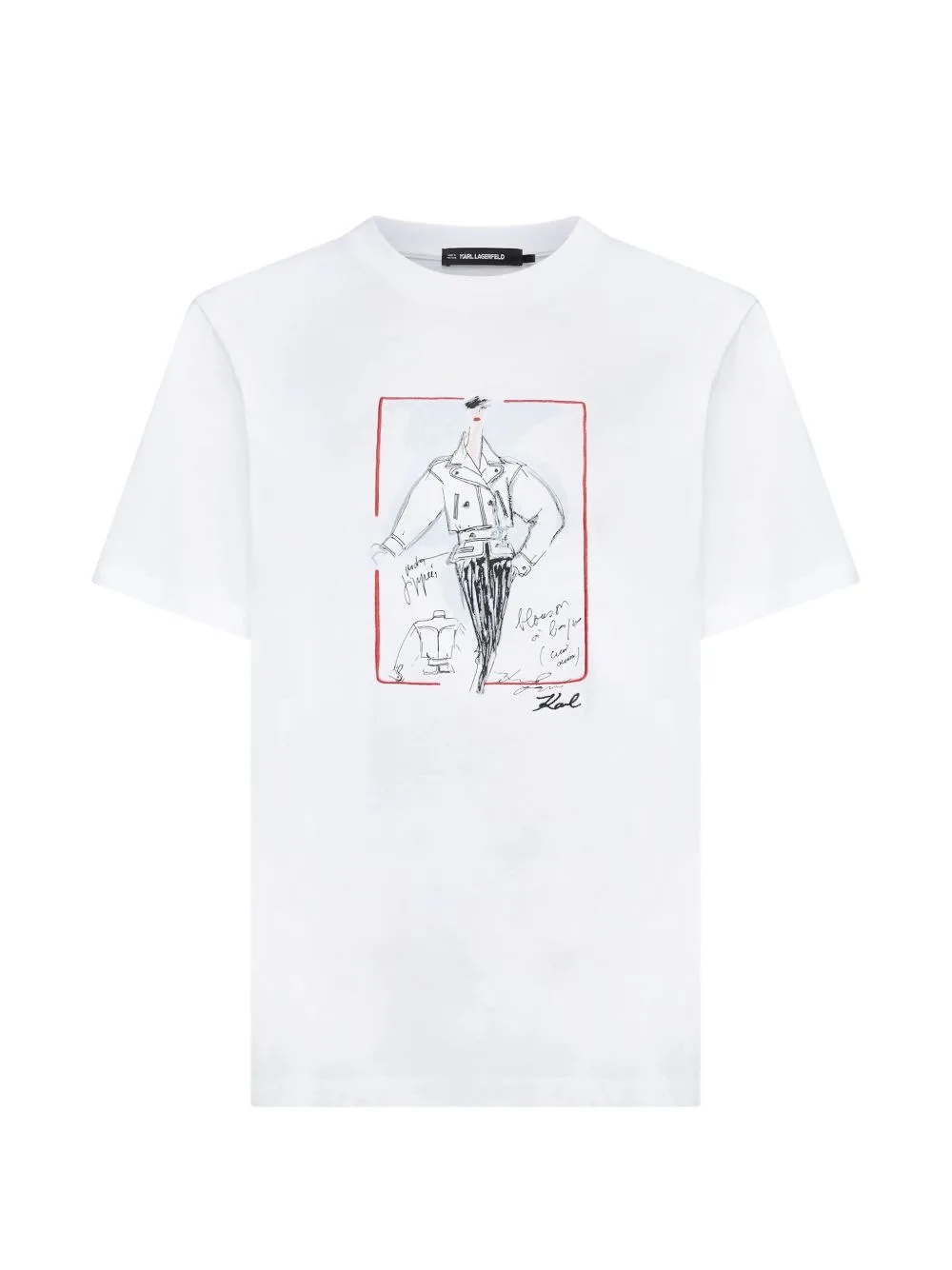 Sketch-Print T-Shirt by Karl Lagerfeld