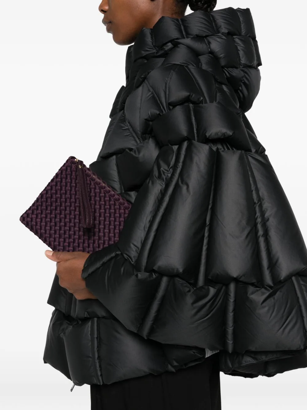 Woven-Design Clutch Bag by MARREA