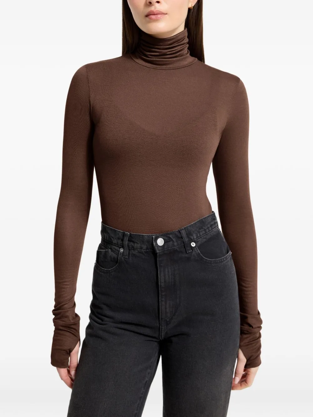 Eloise Sheer Turtleneck Top by Marcella