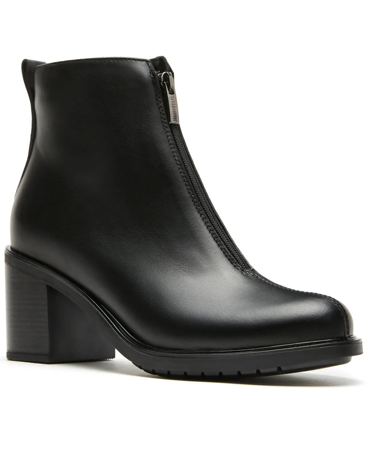 Lavish City Dry Leather Zipper Booties by La Canadienne