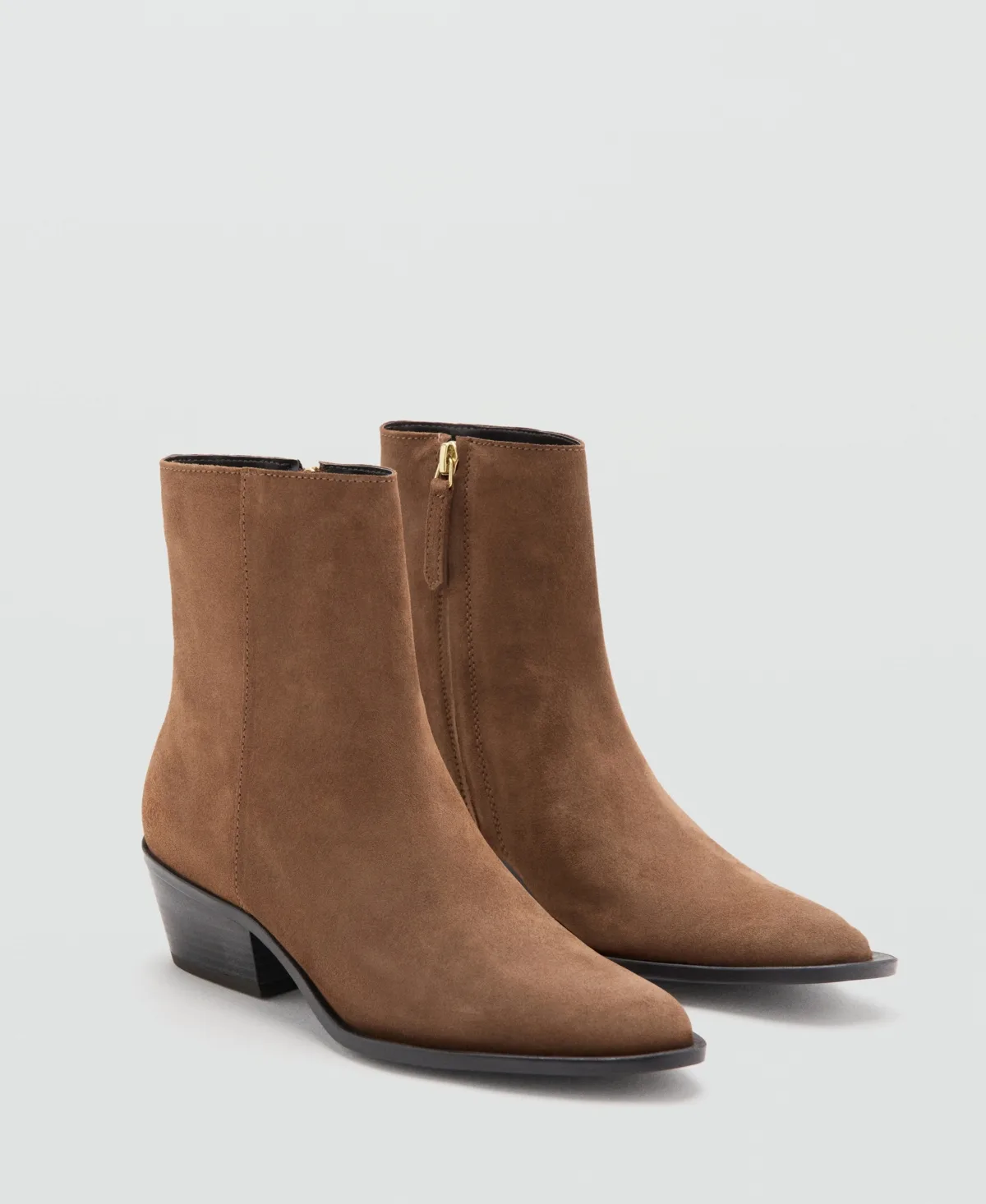 Heel Suede Ankle Boots