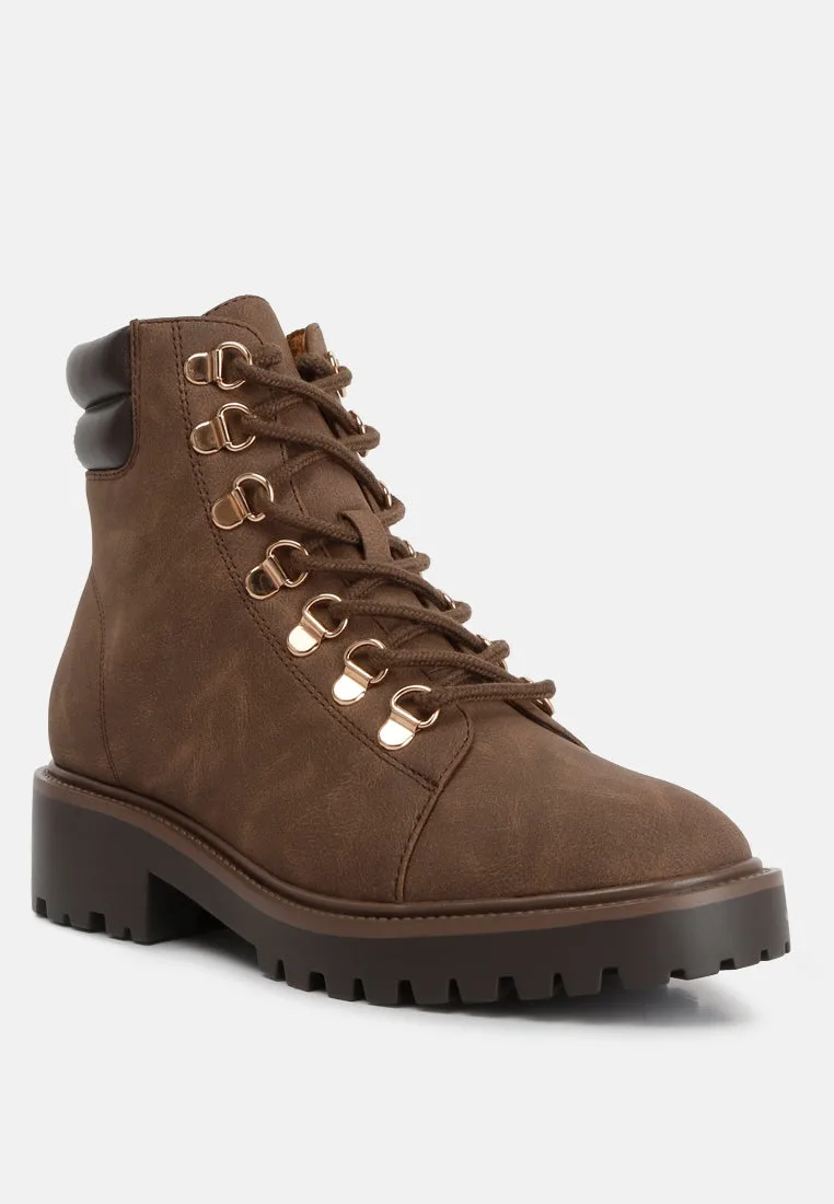 Shirly Soft Leather Lace-Up Boots by London Rag