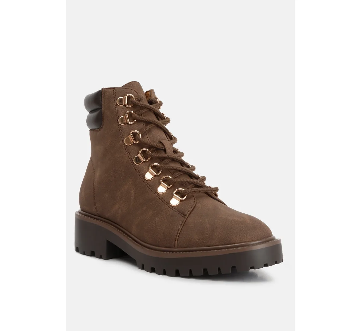 Shirly Soft Leather Lace-Up Boots