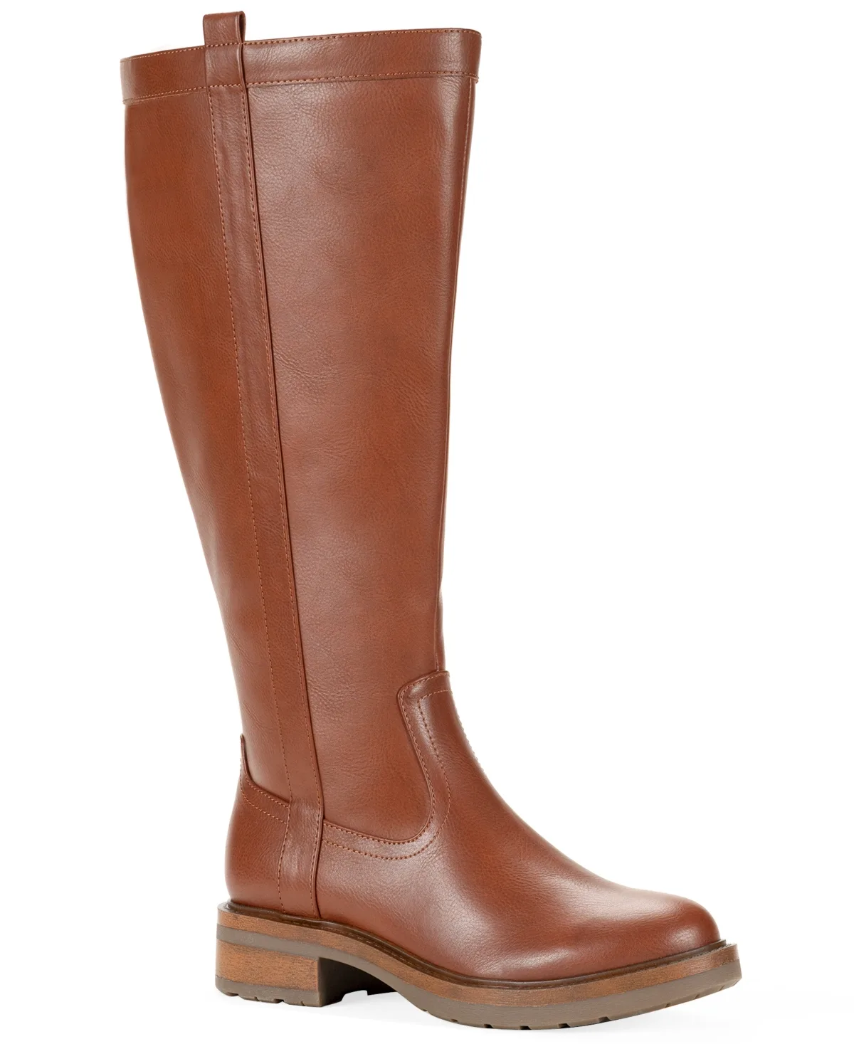 Terryy Wide-Calf Round Toe Tall Boots