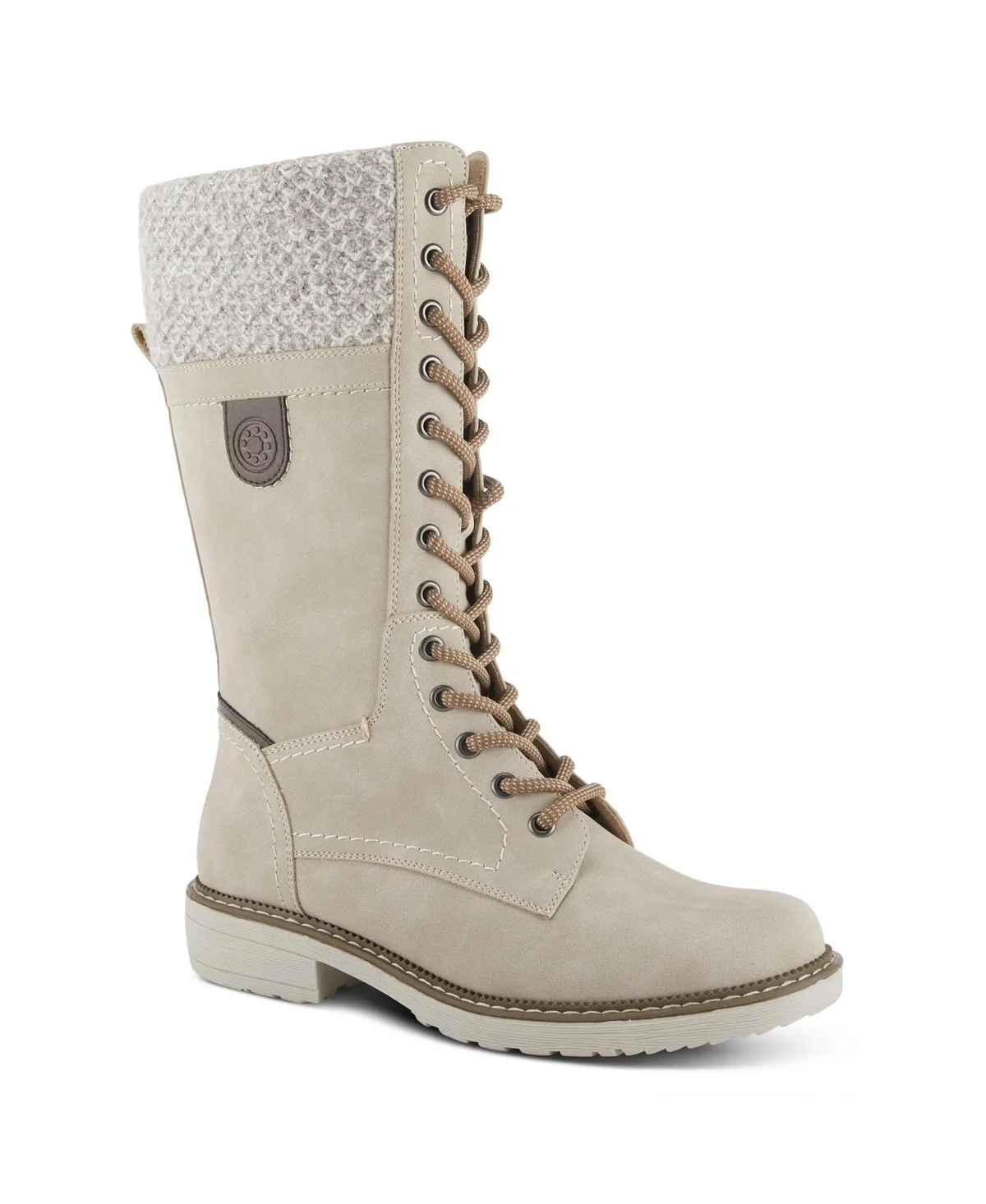 Yosemite Water-Resistant Winter Boots with Sweater Trim and Lace-Up Detail by Spring Step