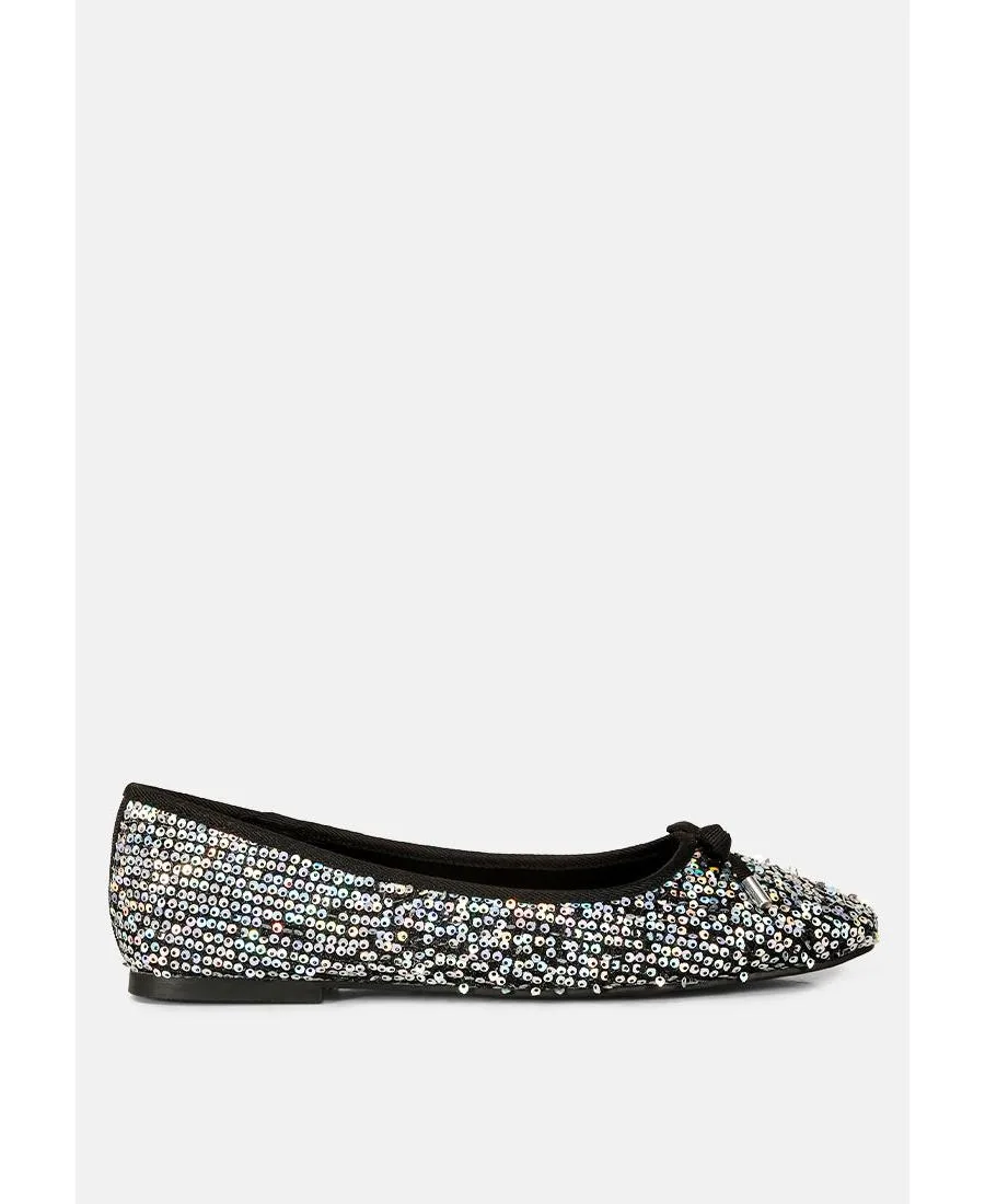 Lettie Sequin Embellished Ballet Flats by London Rag