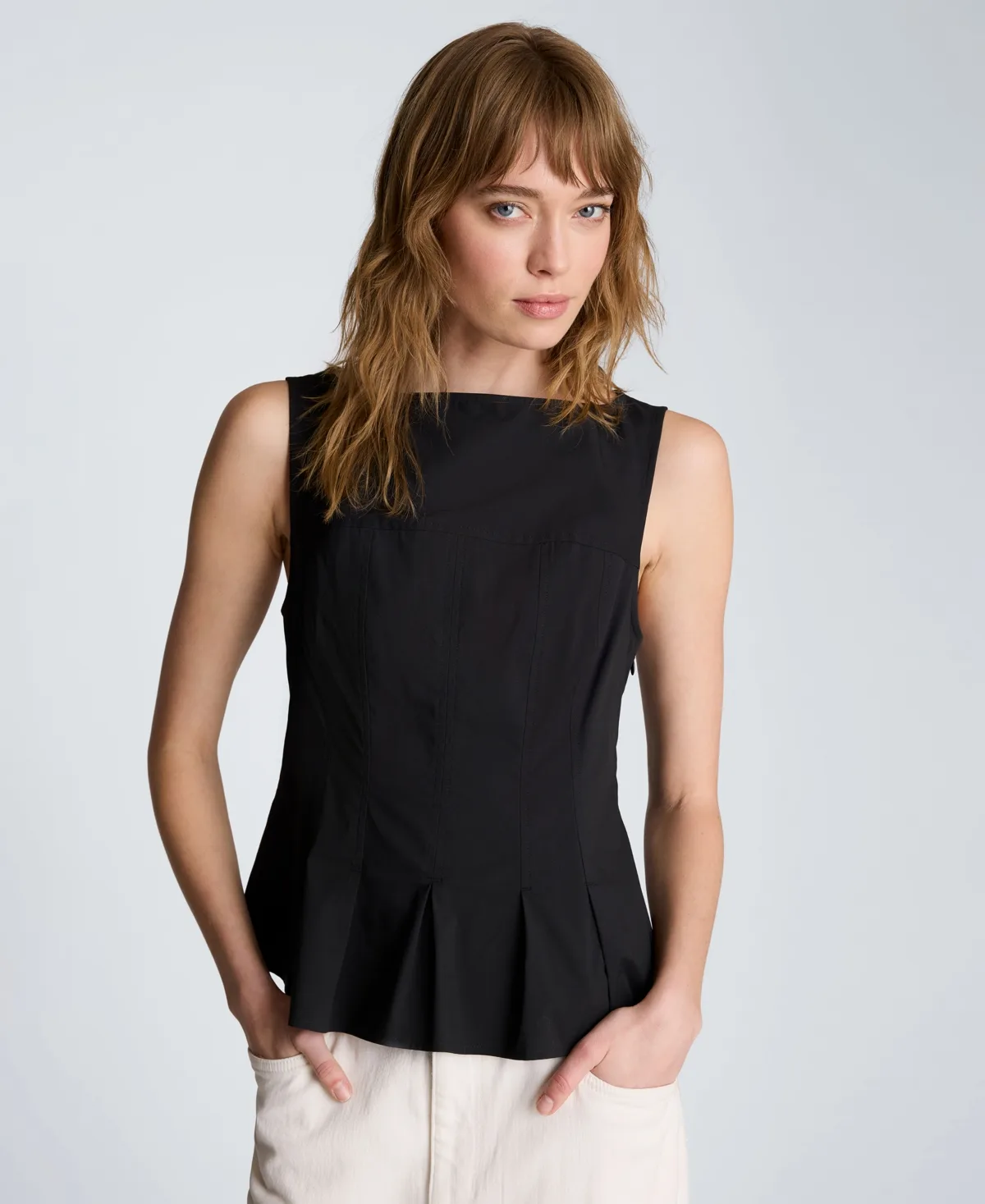 Sleeveless Boat Neck Top by Kenneth Cole