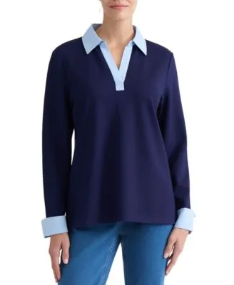 V Neck Twofer Top by Jones New York