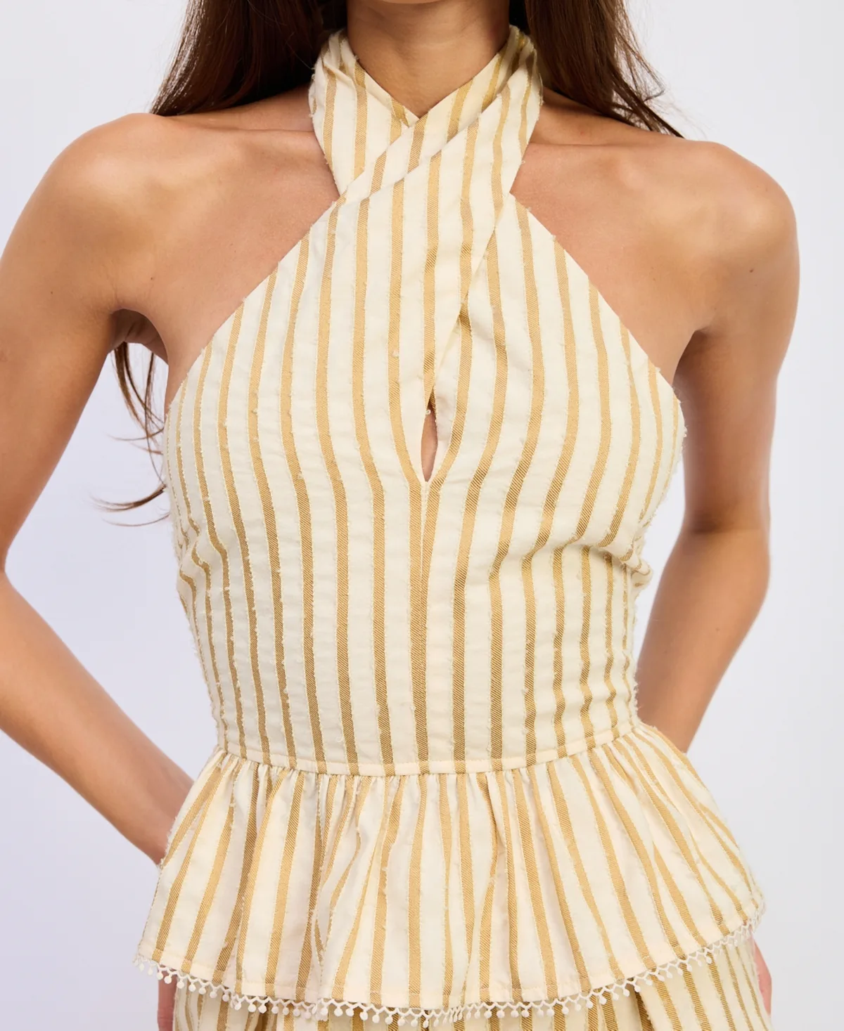 Sleeveless Halter Neck Top