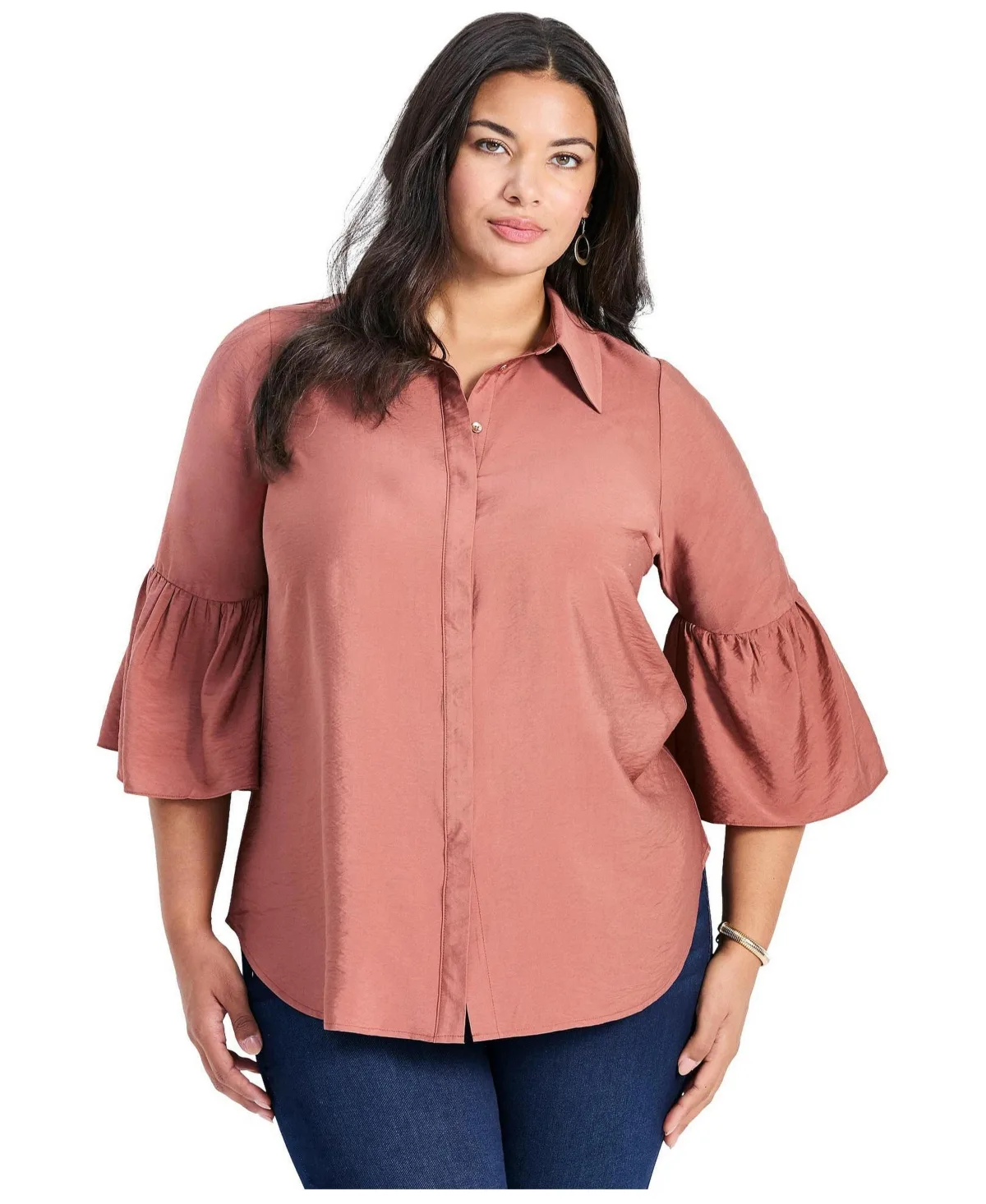 Sonia Bell Sleeve Shirt by Avenue