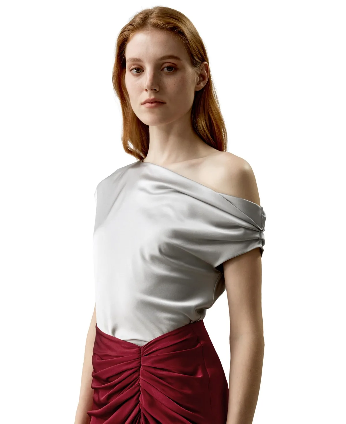 Boat Neck Silk Top by Lilysilk