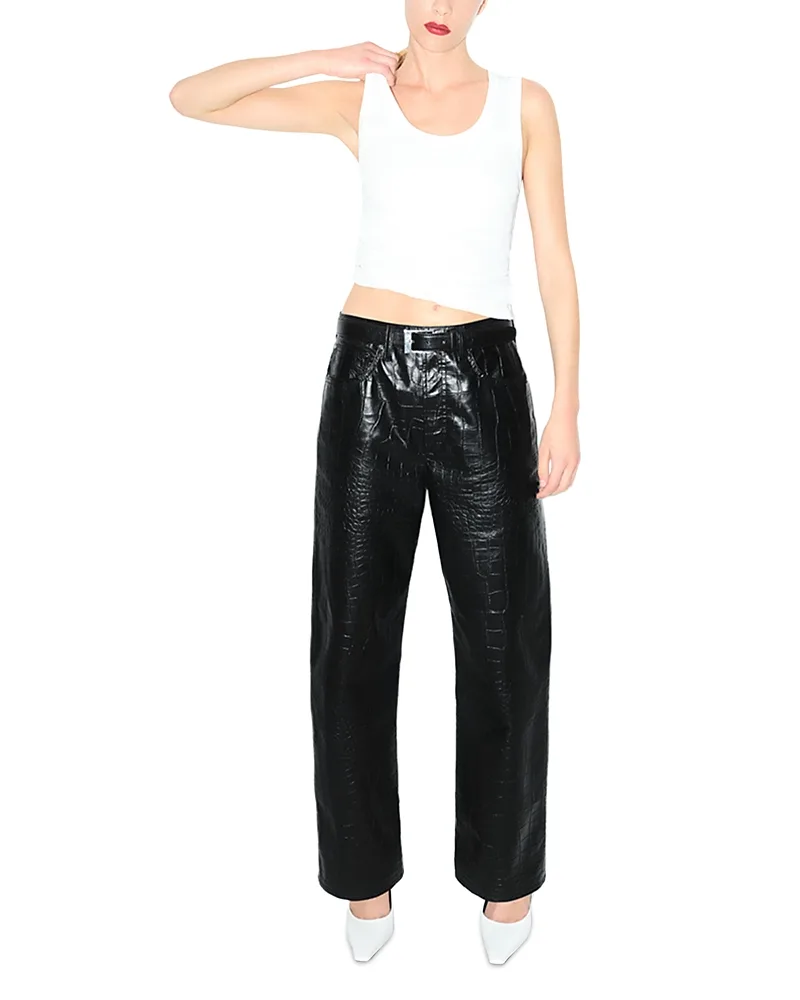 Verica Croc Texture High Rise Jeans in Croc by AGOLDE