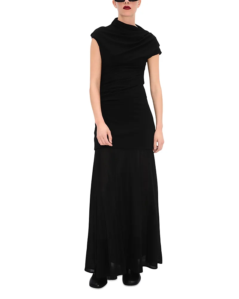 Mazzy Draped Maxi Dress by AGOLDE