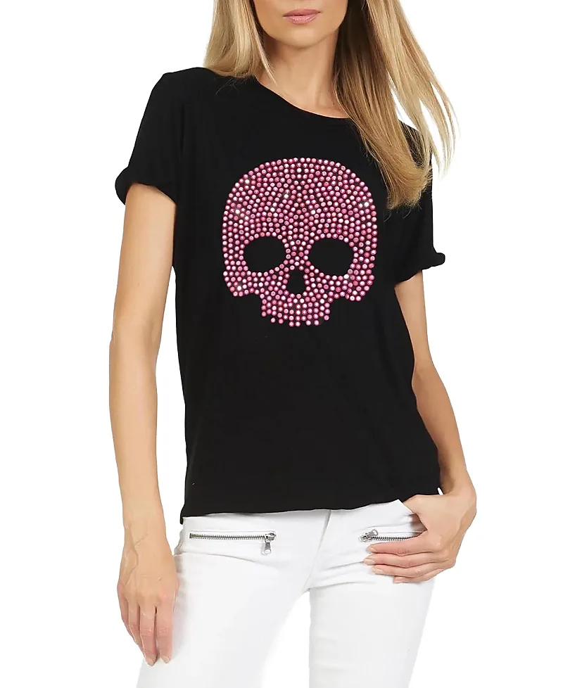 Edda x Pink Stud Skull Tee by Lauren Moshi