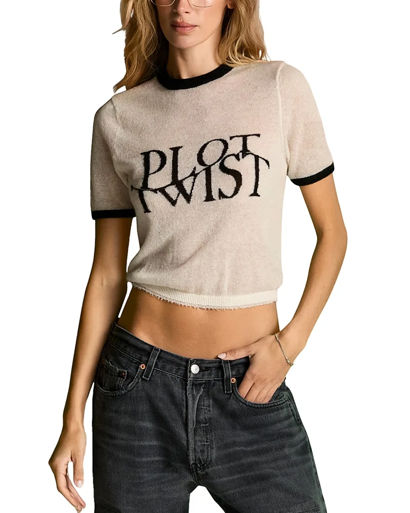 Morrison Knit Ringer Tee by Re/Done