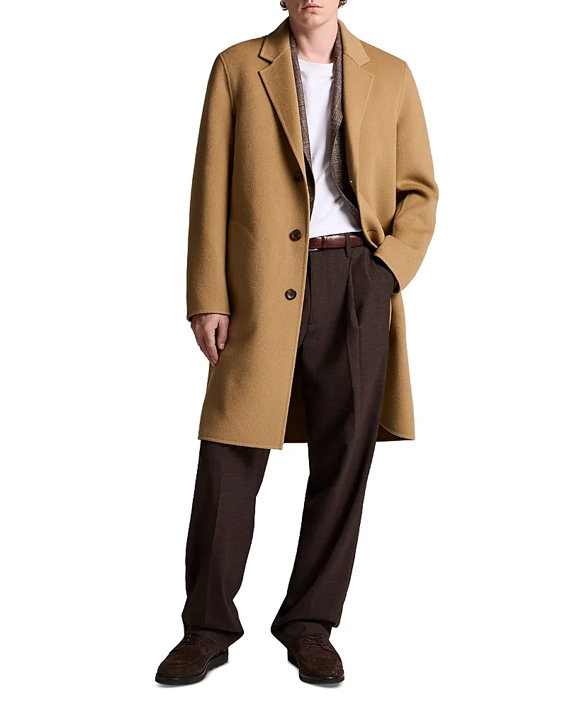 Splittable Single Breasted Wool Blend Topcoat by Vince