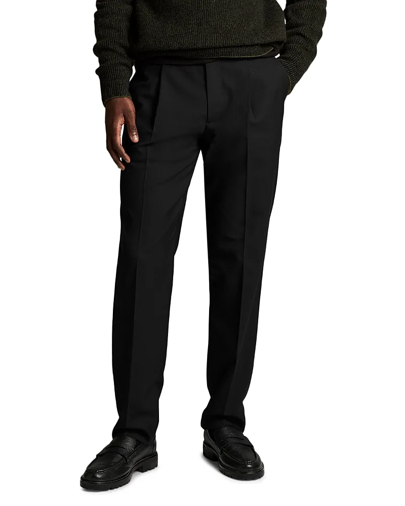 Refined Twill Straight Fit Pleat Pants by Vince