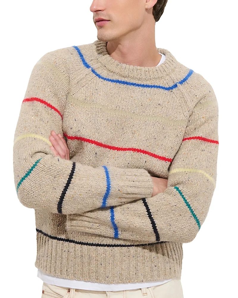 Freddie Wool Blend Raglan Stripe Sweater by Alex Mill