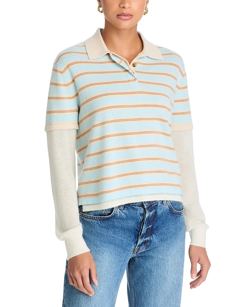Layered Stripe Rugby Sweater by Guest In Residence