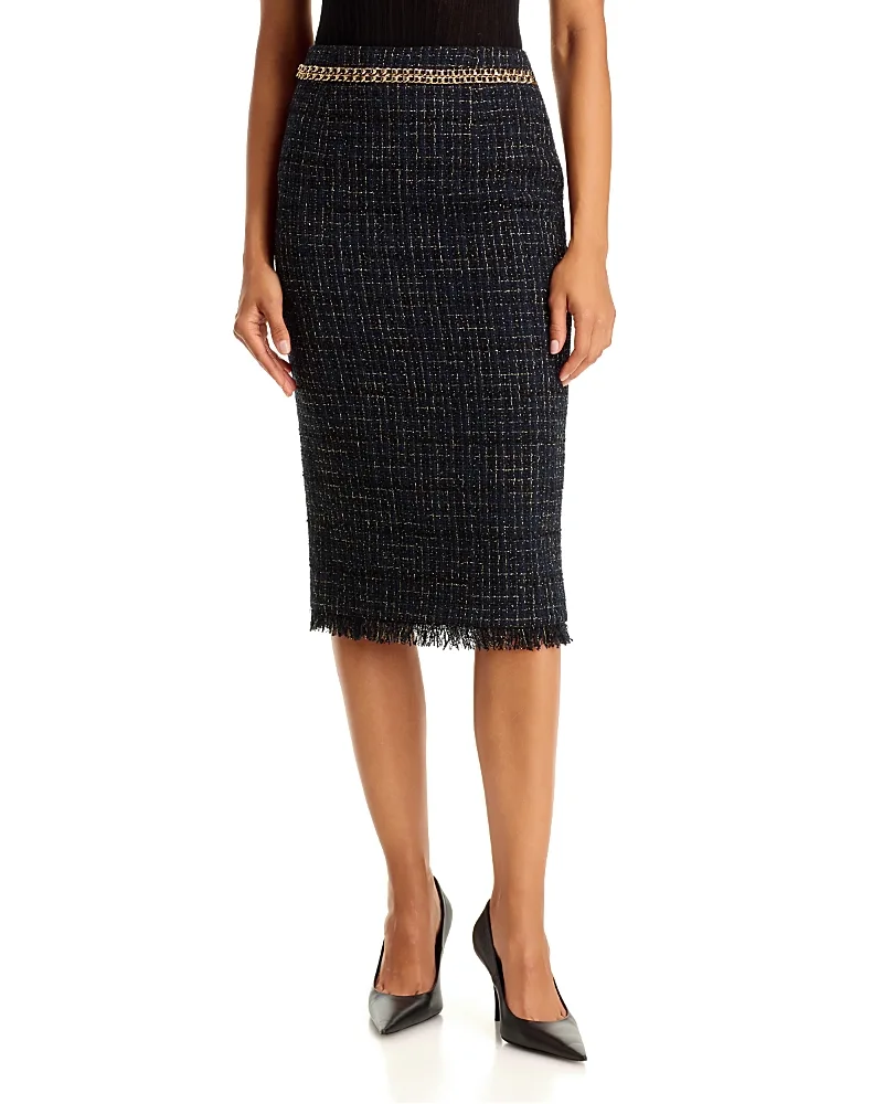 Maude Embellished Tweed Pencil Skirt by Generation Love