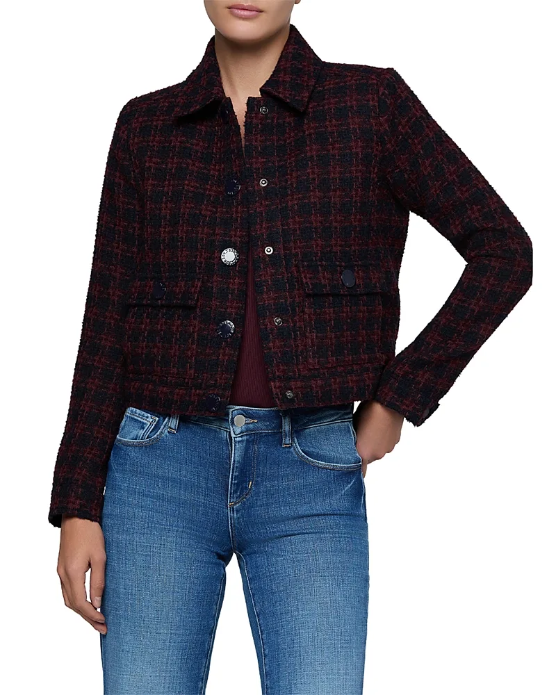 Nyx Cropped Tweed Jacket by L'AGENCE
