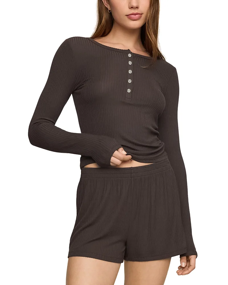 Just Right Rib Long Sleeve Pajama Top by Z Supply