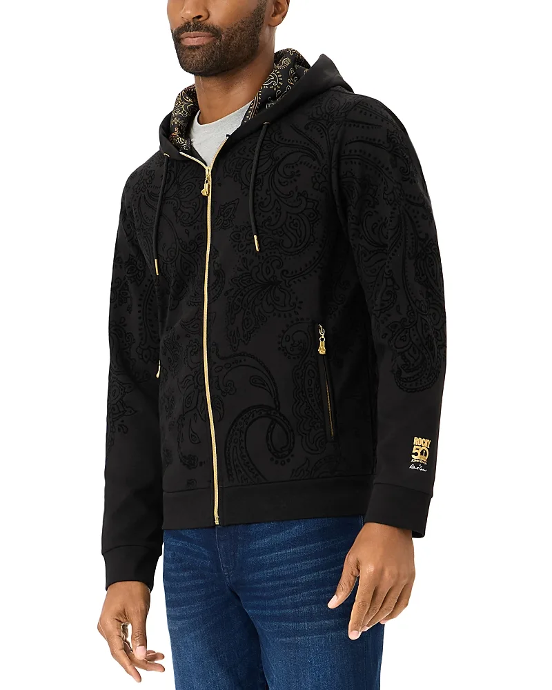 Golden Round Full Zip Cotton Hoodie by Robert Graham