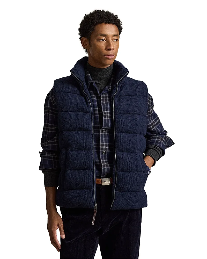 Quilted Wool Sweater Vest