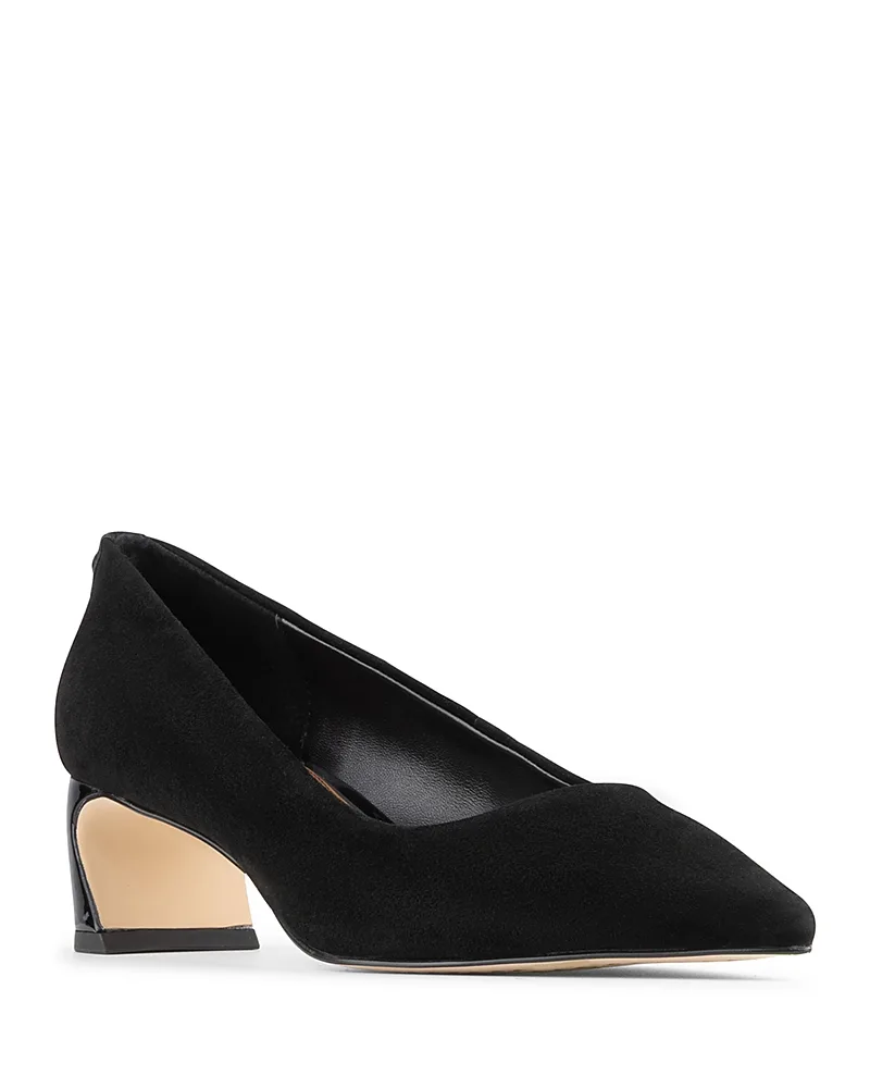 Talani Suede Block Heel Pumps by Donald Pliner