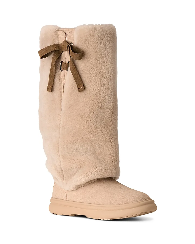 Apres City Tall Shearling & Suede Knee High Boots by UGG