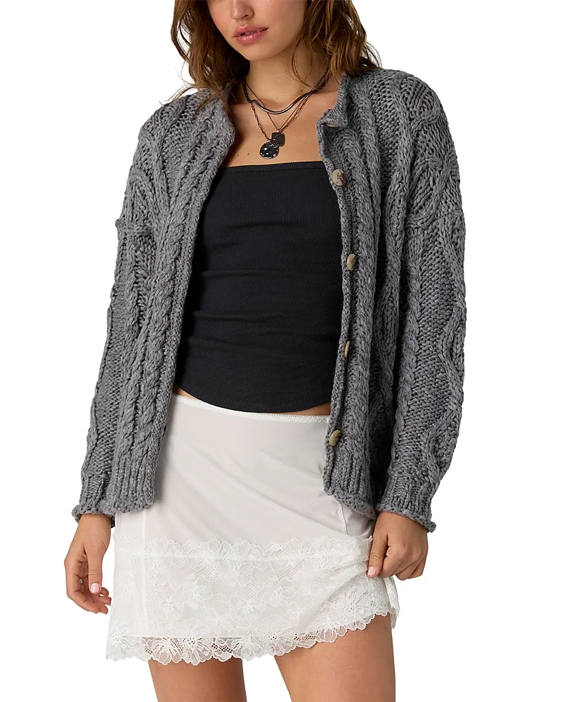 Opal Crewneck Cardigan Sweater by Free People