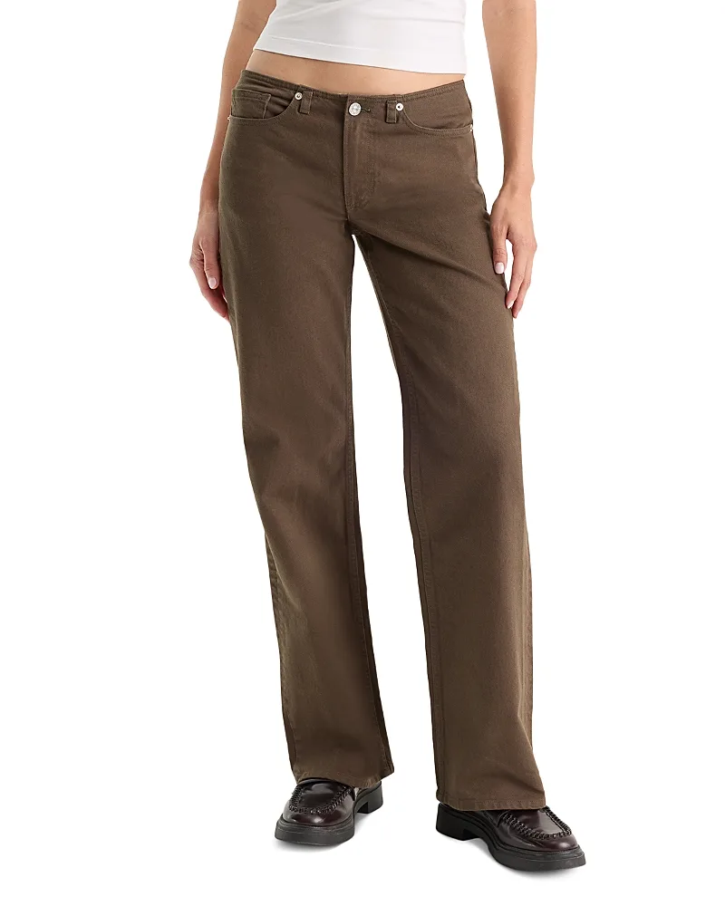 Ghost Waist Cotton Stretch Low Rise Loose Jeans