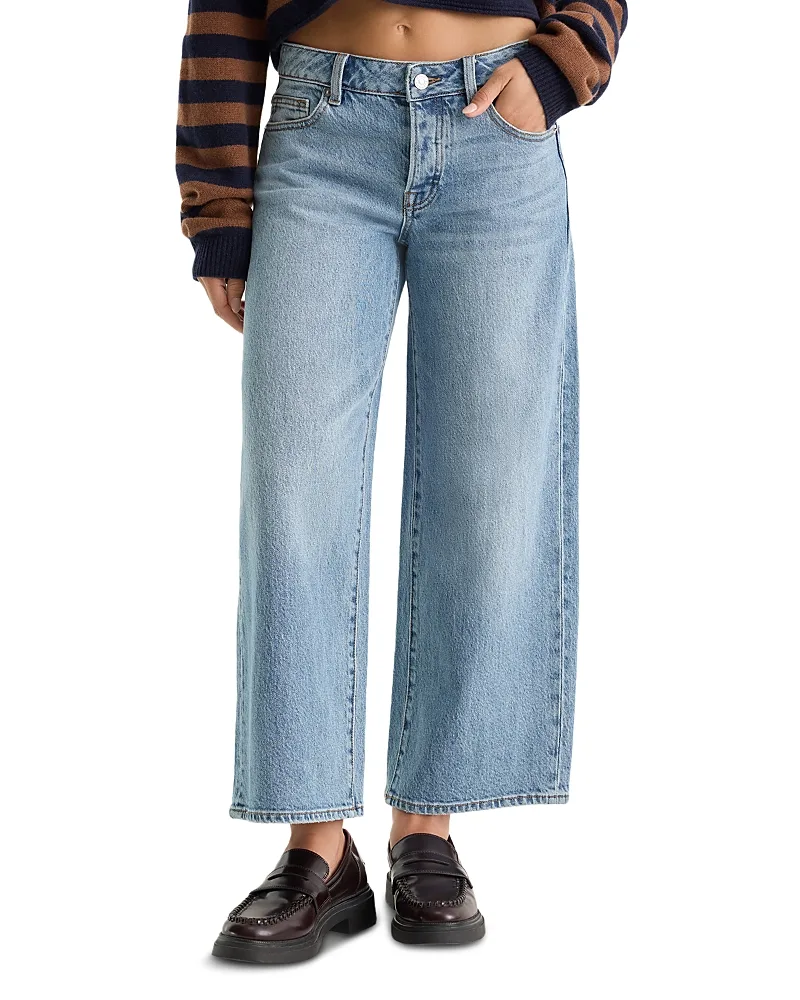 Vintage Mid Rise Wide Leg Ankle Jeans by GOOD AMERICAN