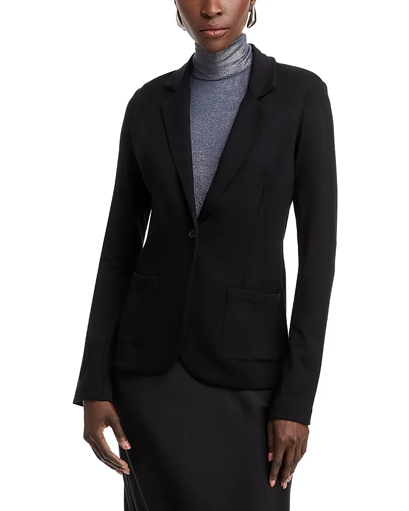 Velour One Button Blazer by Majestic