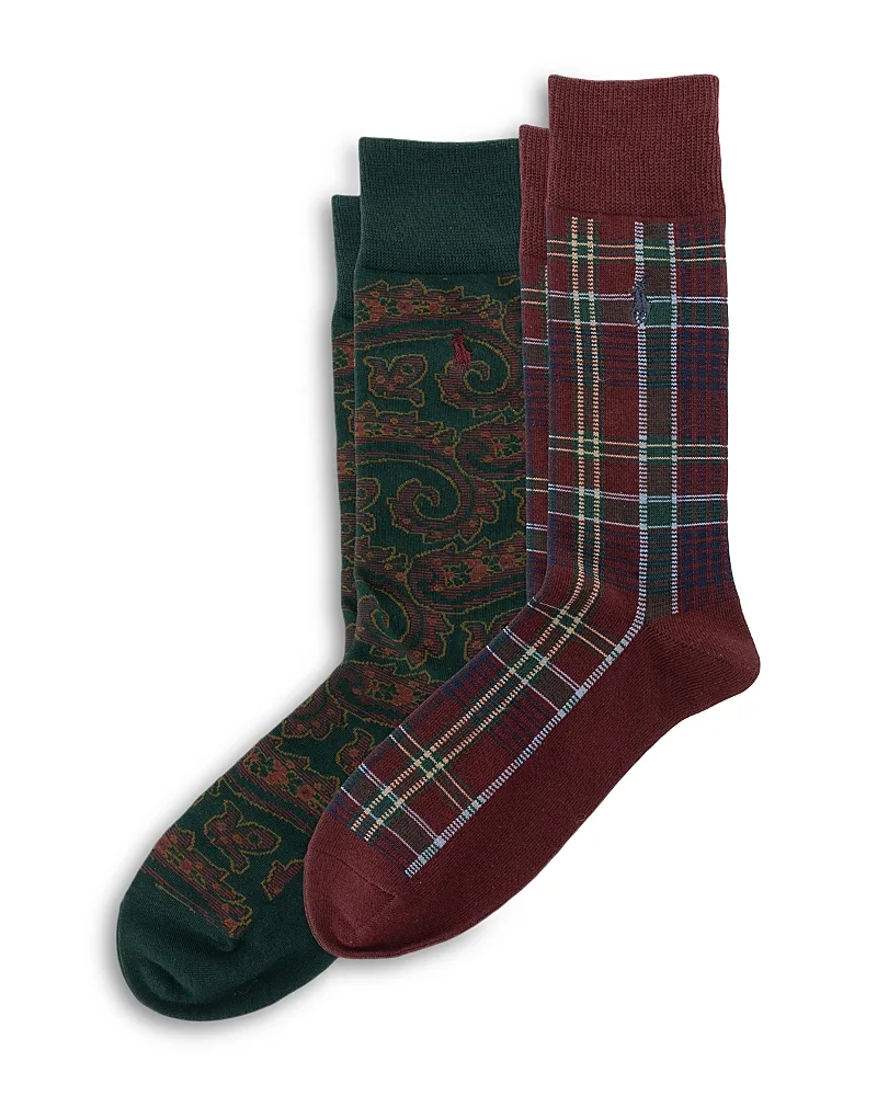 Plaid & Paisley Socks, Pack of 2 by Polo Ralph Lauren