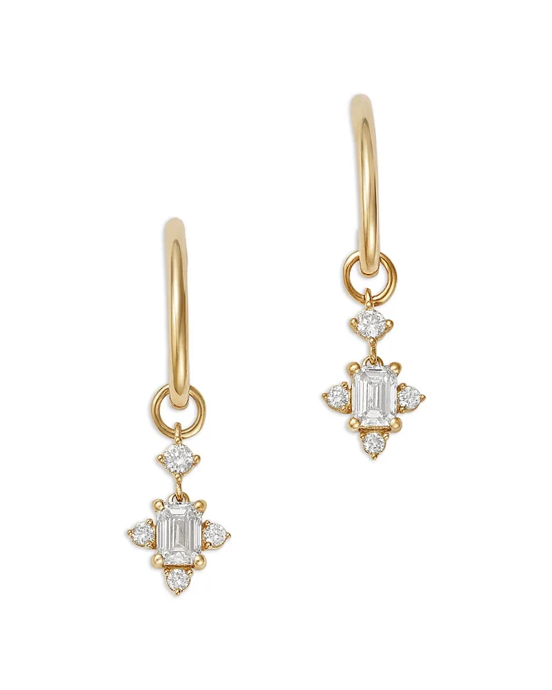 10K Yellow Gold Lab Grown Diamond Cluster Drop Earrings, 0.50 Tcw by Moon & Meadow