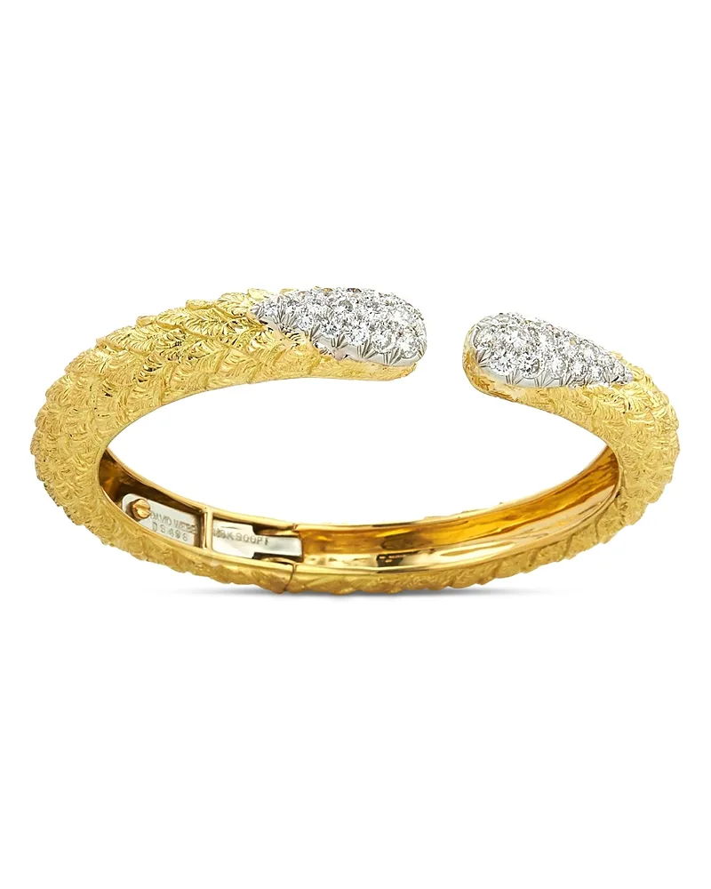 Platinum & 18K Yellow Gold Park Avenue Diamond Geometric Cuff Bracelet, 1.61 Tcw by David Webb