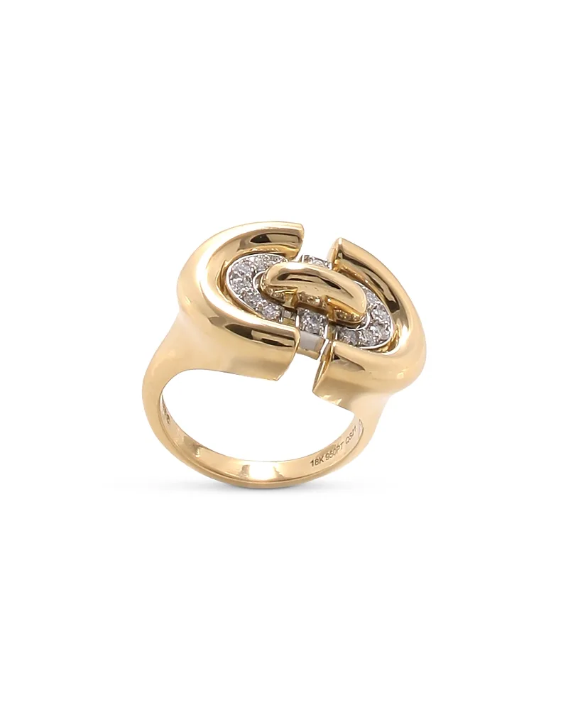 Platinum & 18K Yellow Gold Unity Diamond Ring, 0.28 Tcw by David Webb