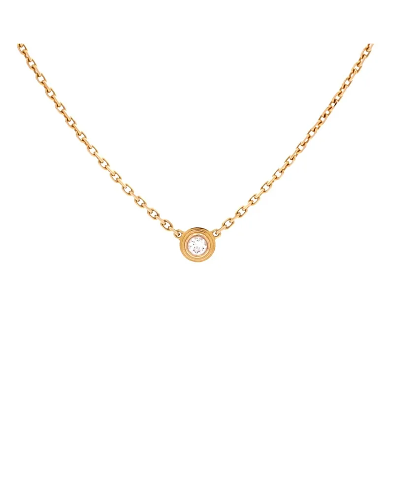 Pre-Owned Cartier Xs Cartier D'Amour Pendant Necklace 18K Rose Gold with Diamond, 16