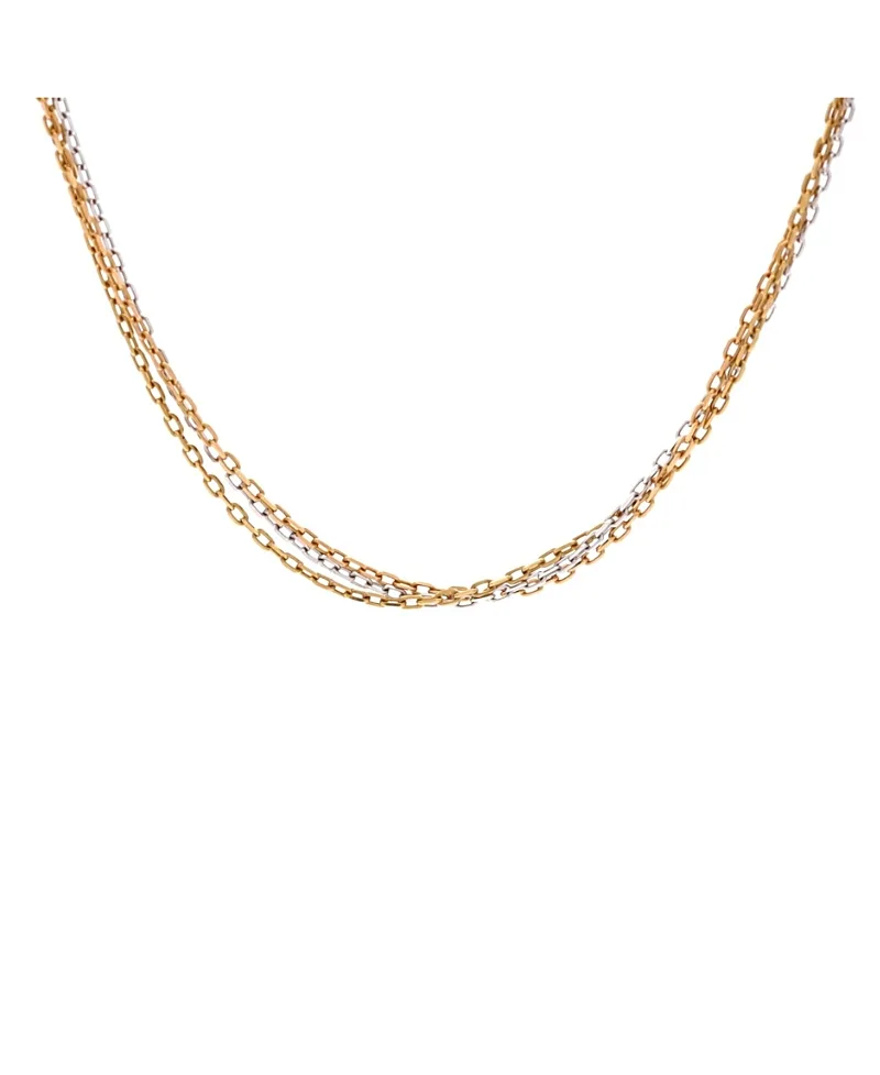 Pre-Owned Cartier Trinity Chain Necklace 18K Tricolor Gold, 16.5 by Cartier's