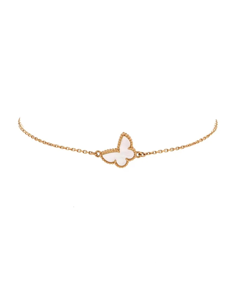 Pre-Owned Van Cleef & Arpels Sweet Alhambra Butterfly Bracelet 18K Gold and Mother of Pearl by Pre-owned Van Cleef & Arpels