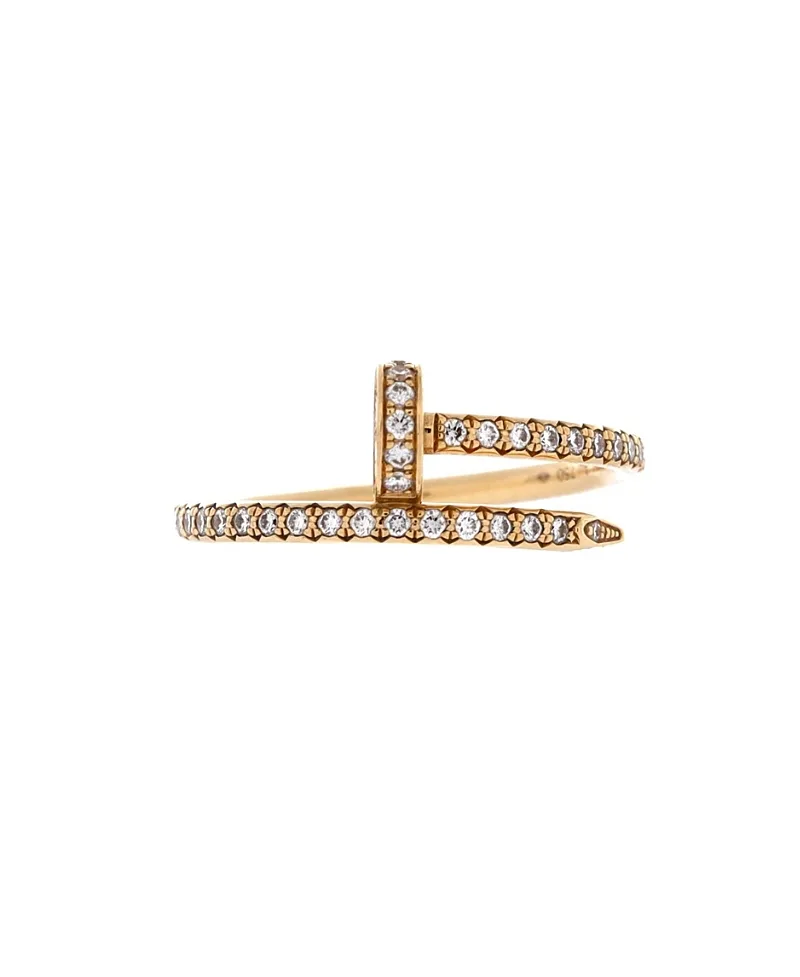Pre-Owned Cartier Small Juste Un Clou Paved Ring 18K Gold with Diamonds by Cartier's