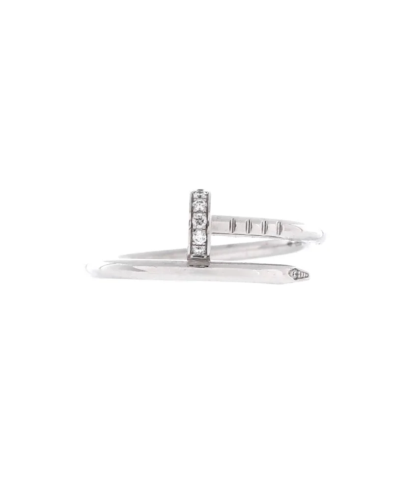 Pre-Owned Cartier Small Juste Un Clou Ring 18K White Gold and Diamonds by Cartier's