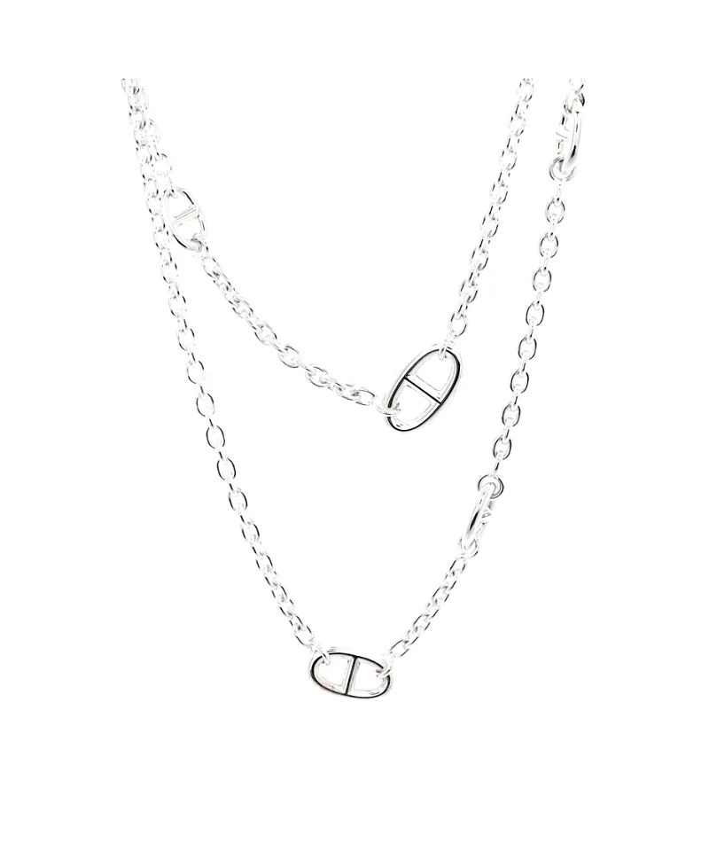 Pre-Owned Hermes 120 Farandole Long Necklace Sterling Silver, 47" by Hermes
