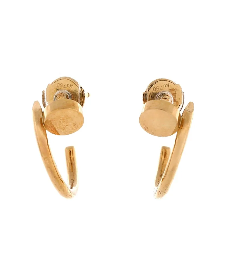 Pre-Owned Cartier Small Juste Un Clou Hoop Earrings 18K Gold by Cartier's