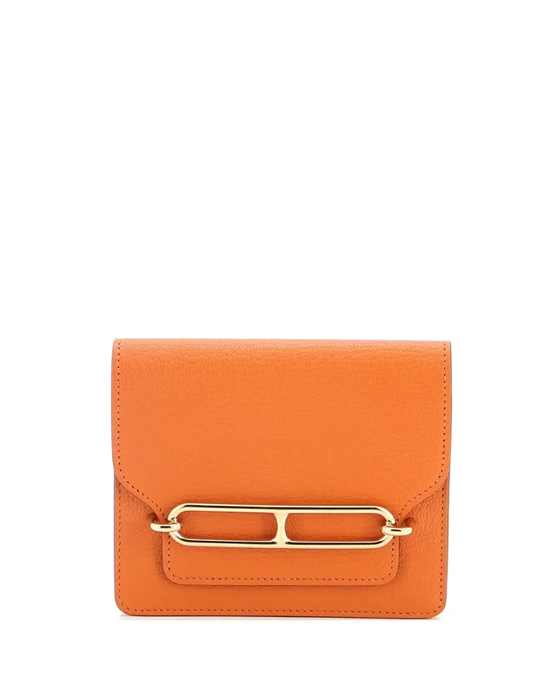 Pre-Owned Roulis Slim Wallet Chevre Mysore by Hermes