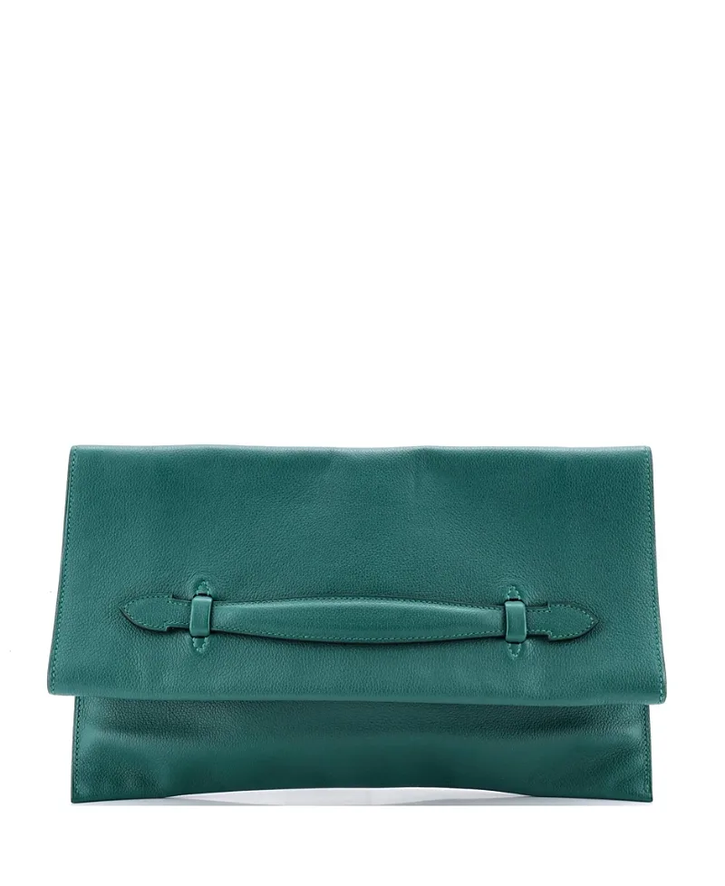 Pre-Owned Hermes Pliplat Clutch Evercolor