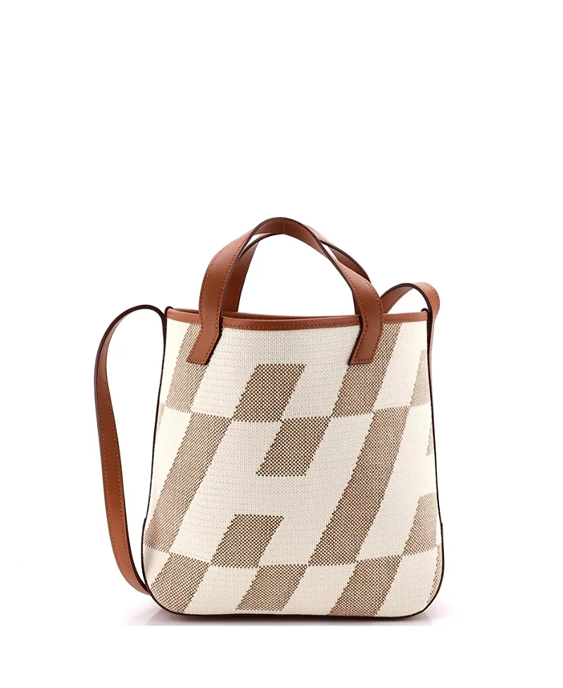 Pre-Owned Hermes 27 Cabas H En Biais Tote Canvas with Leather by Hermes