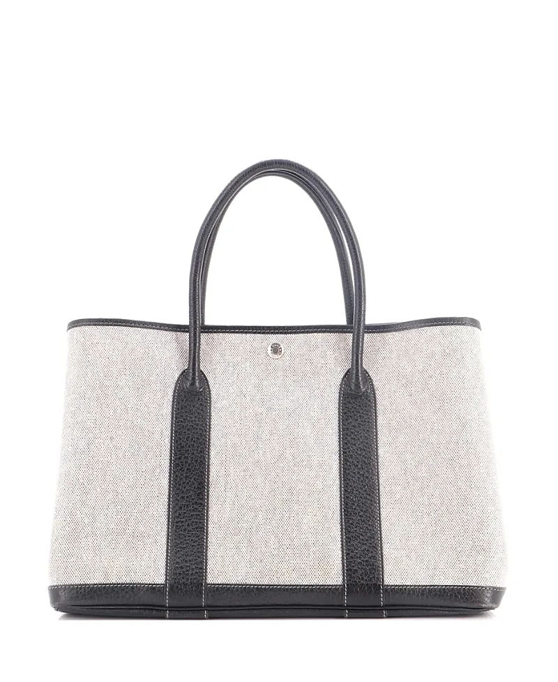 Pre-Owned Hermes 36 Garden Party Tote Toile and Leather